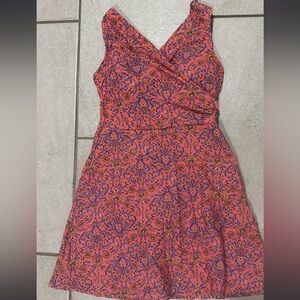 Lands' End Pink and Purple One Piece Swimsuit